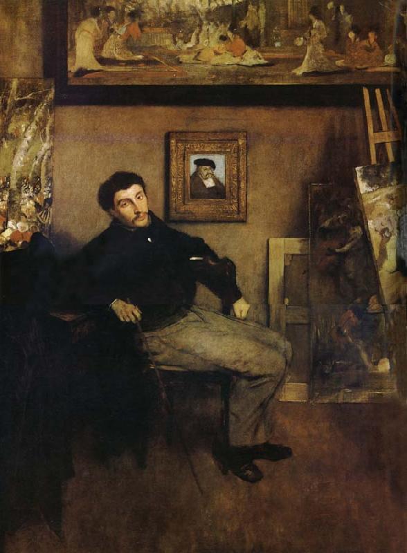 Edgar Degas The Man in the studio oil painting picture